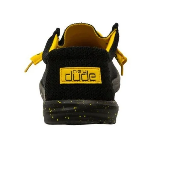 HEY DUDE WALLY SOX BLACK & YELLOW - Picture 5 of 5